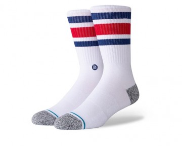 Stance boyd st crew sock blue red a55620bosblue