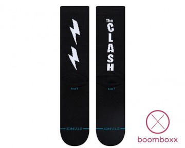 Stance radio clash black sock a556d21radblk backside