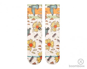 Stance trashed crew sock off white a556b24tra ofw pair