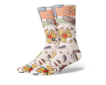 Stance trashed crew sock off white a556b24tra ofw