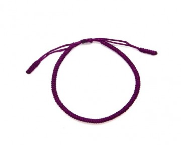Tibetan temple touw armband aubergine