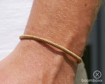 Tibetan temple touw armband beige fotoshoot