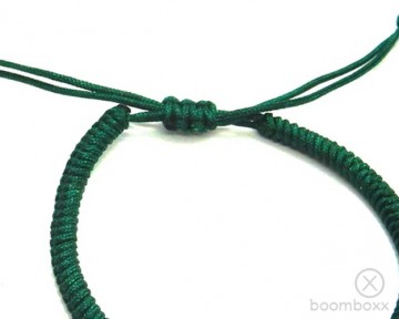 Tibetan temple touw armband bosgroen zoom
