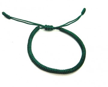 Tibetan temple touw armband bosgroen