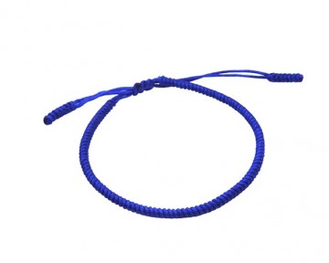 Tibetan temple touw armband kobalt blauw
