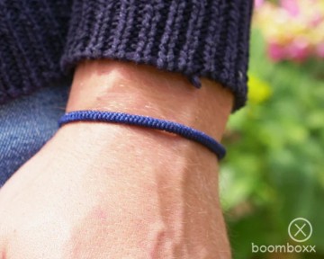 Tibetan temple touw armband navy fotoshoot