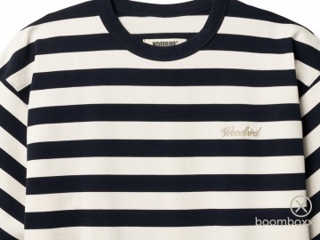 Woodbird beam stripe t shirt dark navy 2616 408 zoom