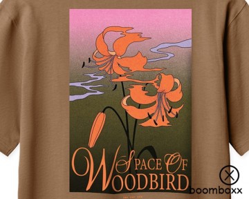 Woodbird wbbaine flower tee dark brown 2536 407 zoom achterkant