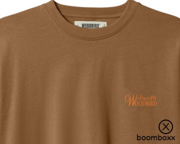 Woodbird wbbaine flower tee dark brown 2536 407 zoom voorkant