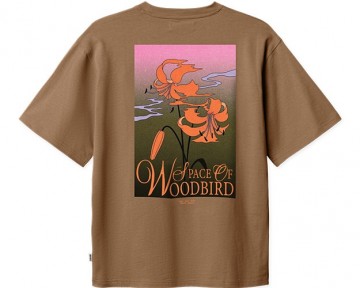 Woodbird wbbaine flower tee dark brown 2536 407