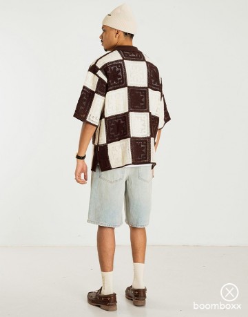 Woodbird wbbanks crochet knit brown off white 2516 817 fotoshoot