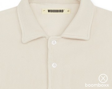Woodbird wbbanks plisse shirt off white 2416 726 zoom voorkant