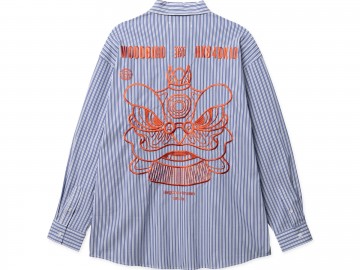 Woodbird wbbrooks lion shirt light blue 2616 714