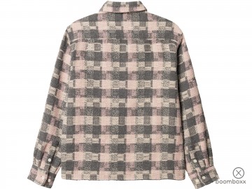 Woodbird wbglixto structure shirt grey brown 2536 702 achterkant