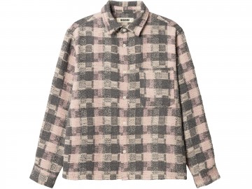Woodbird wbglixto structure shirt grey brown 2536 702