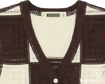 Woodbird wblau crochet vest brown off white 2515 807 zoom front