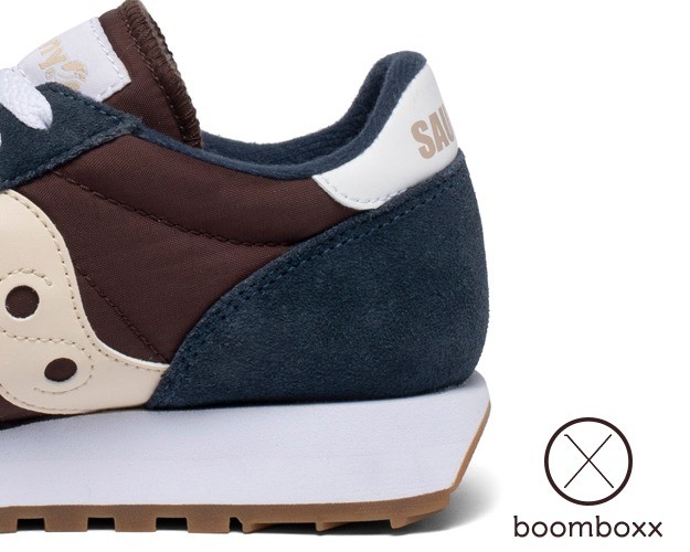 Saucony jazz tan navy best sale